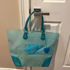 Vintage juicy couture, rubber beach bag with large juicy beach towel